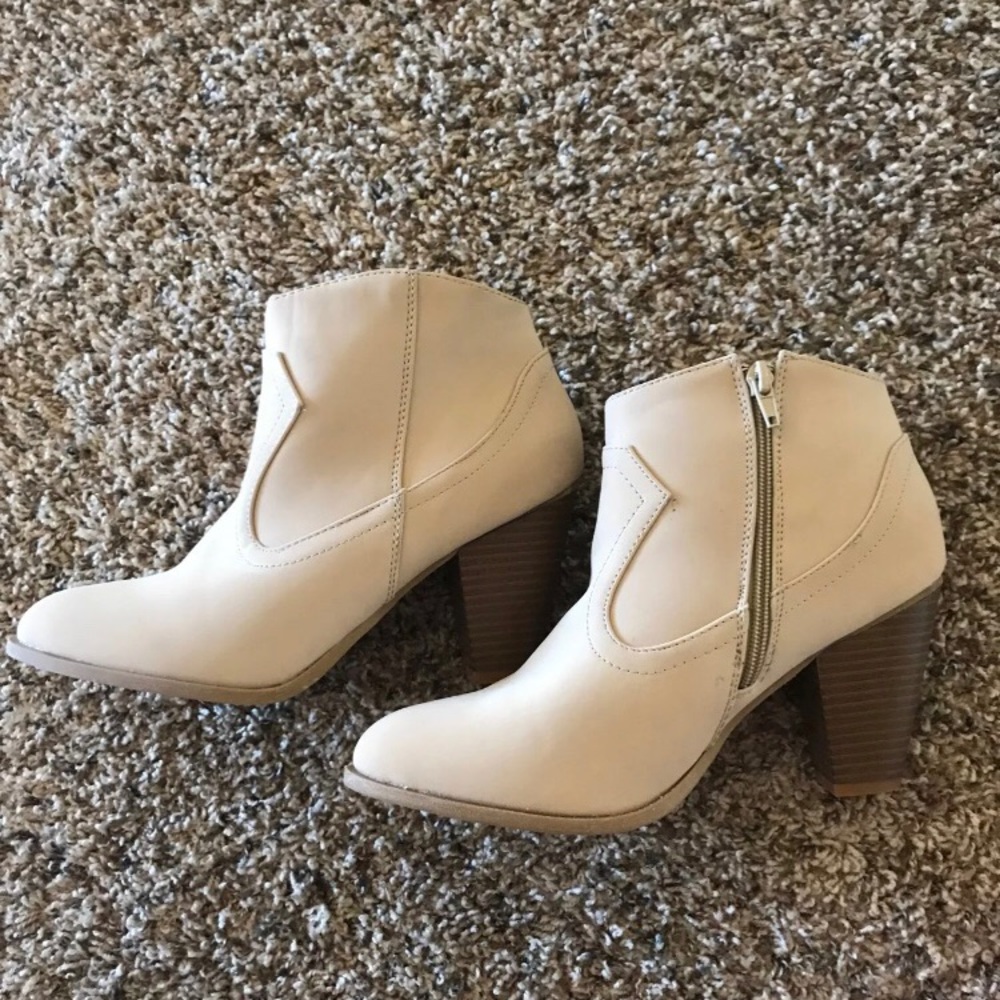 cream booties